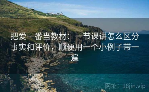 把爱一番当教材：一节课讲怎么区分事实和评价，顺便用一个小例子带一遍