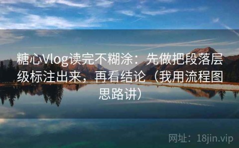 糖心Vlog读完不糊涂：先做把段落层级标注出来，再看结论（我用流程图思路讲）